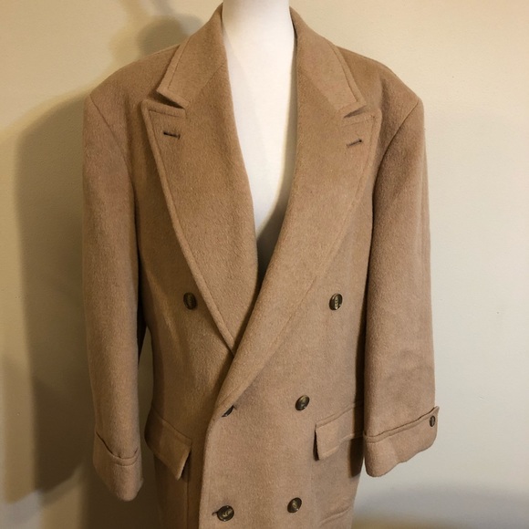 Vintage Hunt Club Wool & Mohair Long Tan Coat - Picture 2 of 15